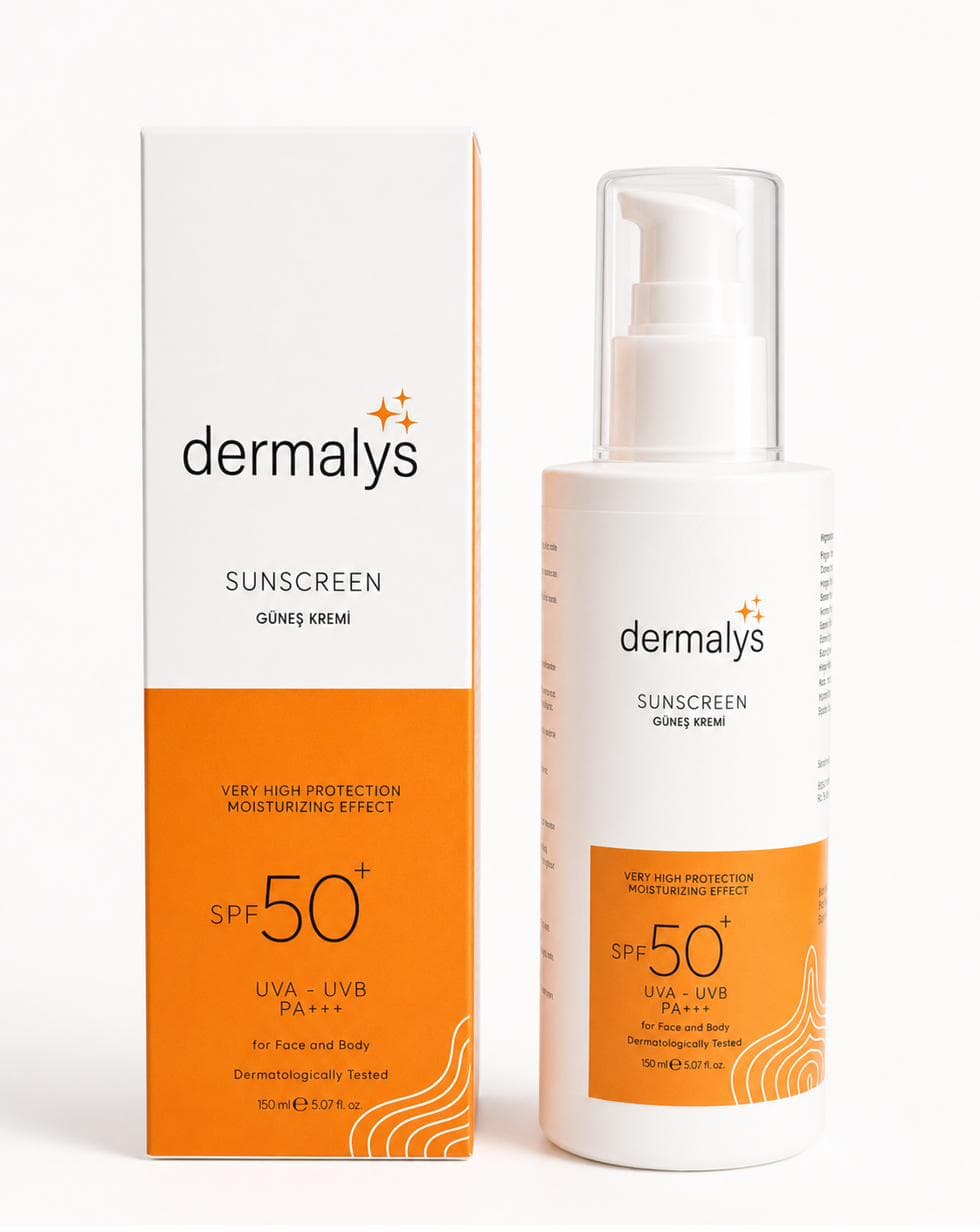SPF 50+ Sunscreen — Dermalys ürün posteri
