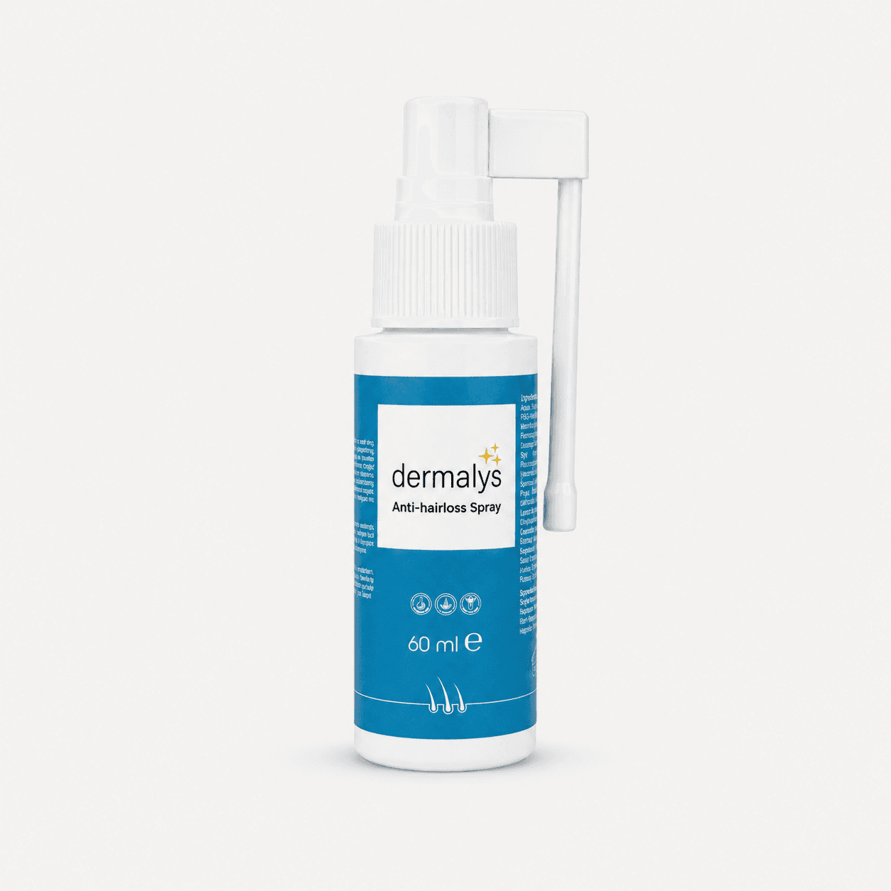 Anti-hairloss Spray — açık gri stüdyo katalog çekimi